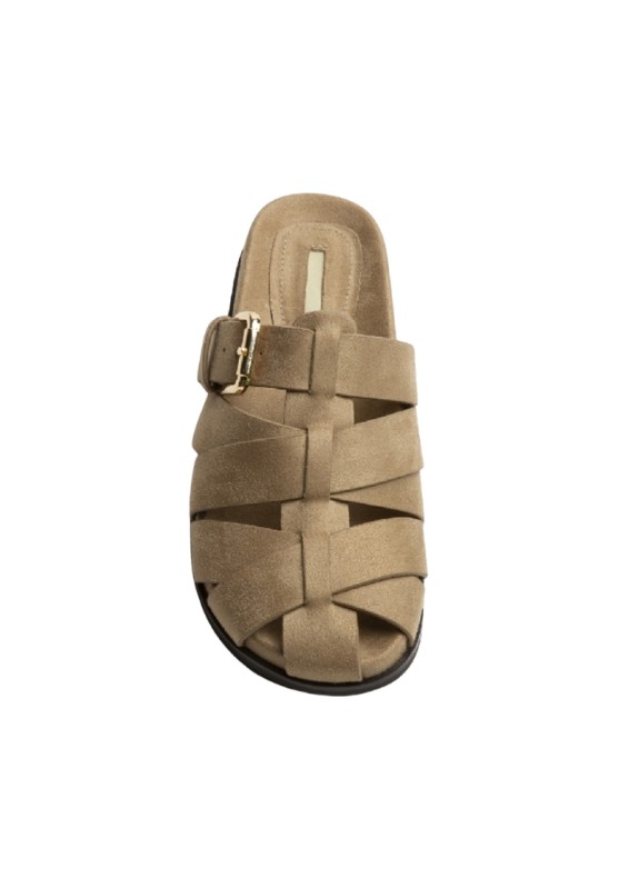 Keslem Sora Clog in der Farbe Camel für Damen