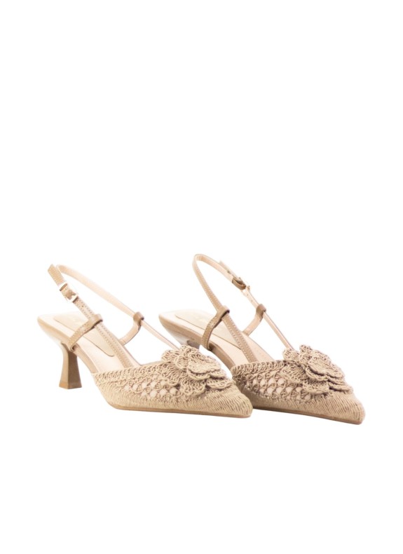 Zapato destalonado Keslem Bella en color taupe para mujer