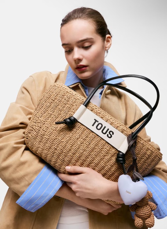 Capazo Tous L. T Scoubidou en color beige para mujer