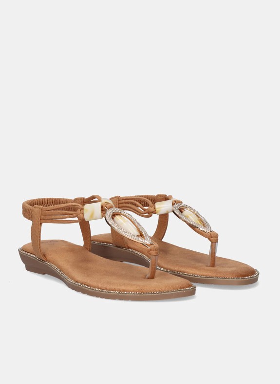 Sandalias Exe Shoes 8013-28 en color cuero para mujer