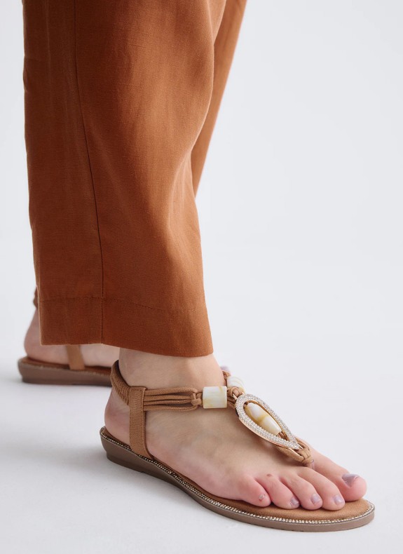Sandalias Exe Shoes 8013-28 en color cuero para mujer