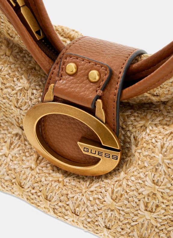 Bolso Guess Camden Mini Shoulder Bag en color cuero