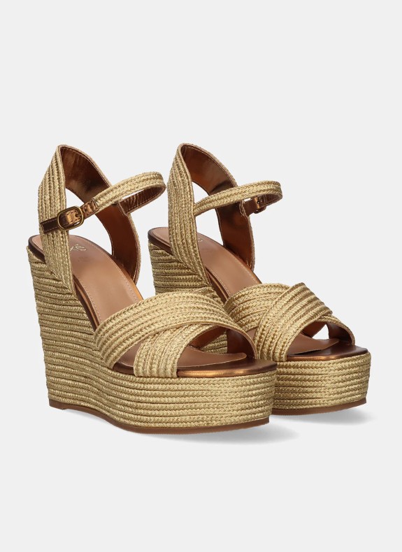 Sandalia Exe Shoes Noemi-034 en color bronce para mujer