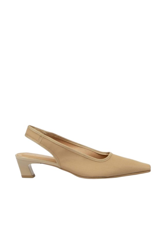 Escarpins à bride arrière Miss Elastic Parigi en couleur camel pour femme