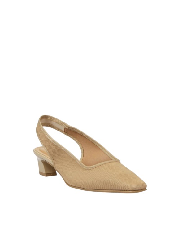 Escarpins à bride arrière Miss Elastic Parigi en couleur camel pour femme