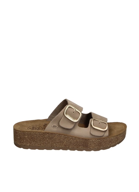 Sandalias The Happy Monk Gomera-002 en color taupe para mujer