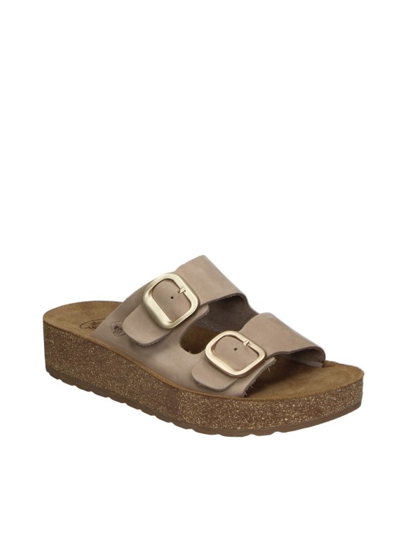 Sandalias The Happy Monk Gomera-002 en color taupe para mujer