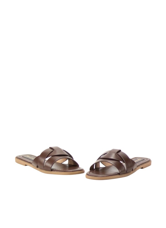 Sandales Keslem Livia de couleur marron pour femme
