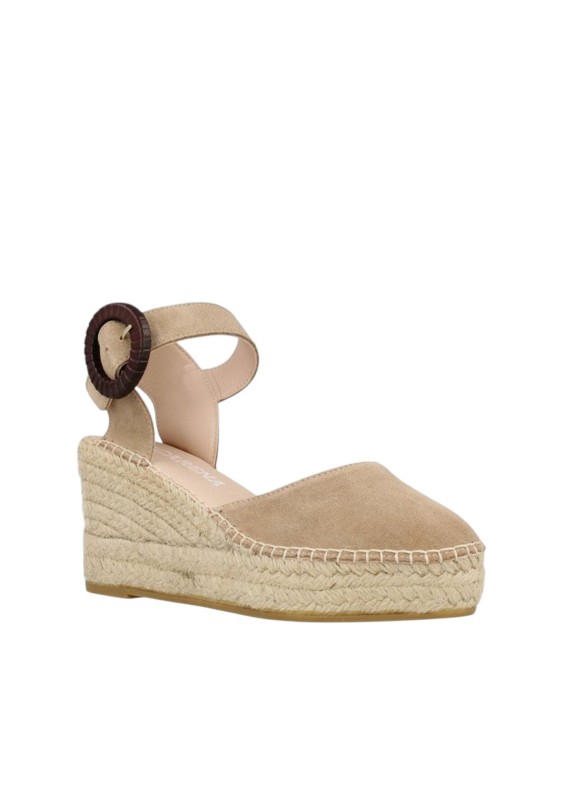 Alpargatas Macarena YUNE3 em cor taupe para mulher