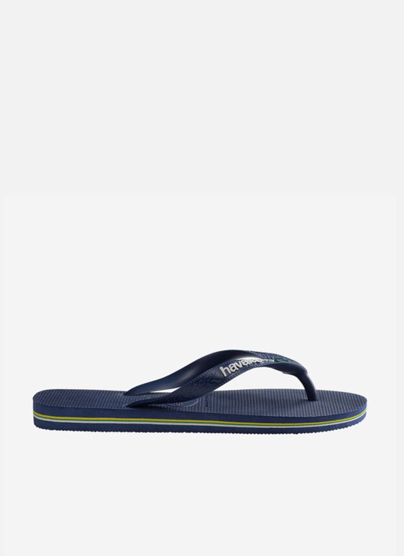 Chanclas Havaianas Brasil Logo en color marino para hombre