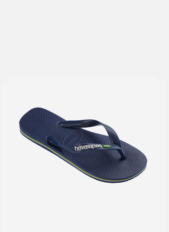 Chanclas Havaianas Brasil Logo en color marino para hombre