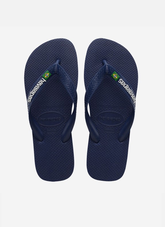 Chanclas Havaianas Brasil Logo en color marino para hombre