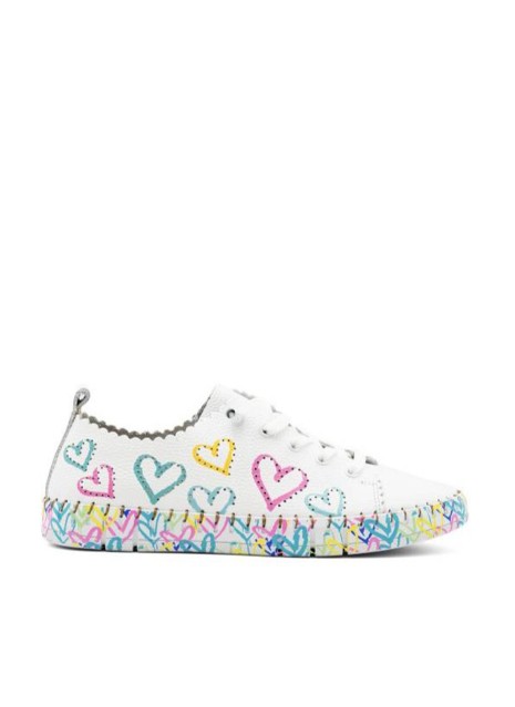 Zapatillas The Happy Monk Creta-030 en color blanco para mujer