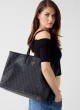 Borsa Guess Victoria 2 in 1 tote in colore nero per donna