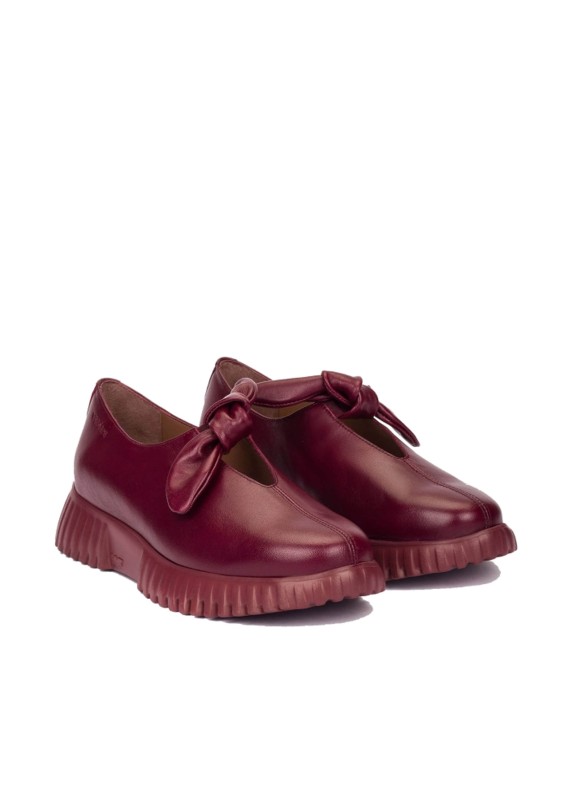 Zapato Wonders A-4421 em cor bordô para mulher