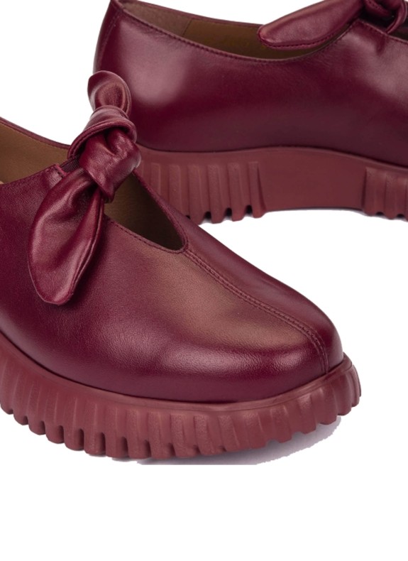 Zapato Wonders A-4421 em cor bordô para mulher