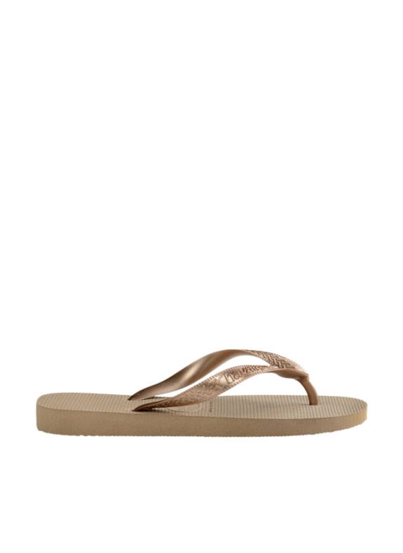 Chanclas Havaianas Top Tiras en color dorado