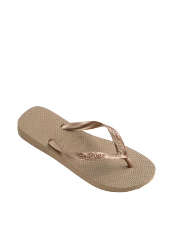 Chanclas Havaianas Top Tiras en color dorado