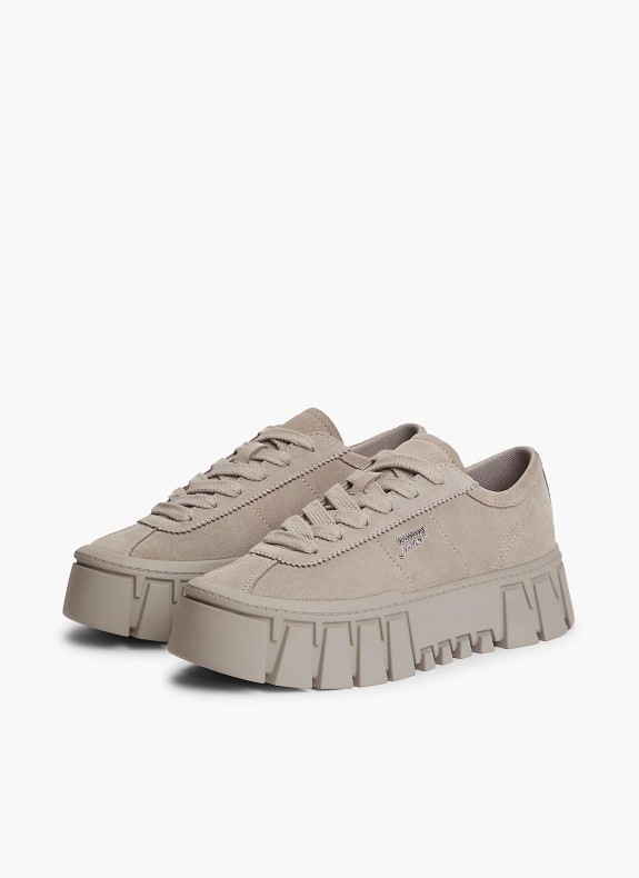 TJW PLATFORM SNEAKER IN CAMOSCIO